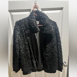 Steve Madden Black Fuzzy Jacket